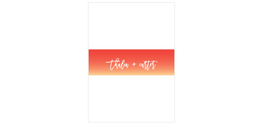 Our Tequila Sunrise Wedding Belly Bands utilize the same gorgeous design and color scheme as several other cards in the Tequila Sunrise wedding suite.