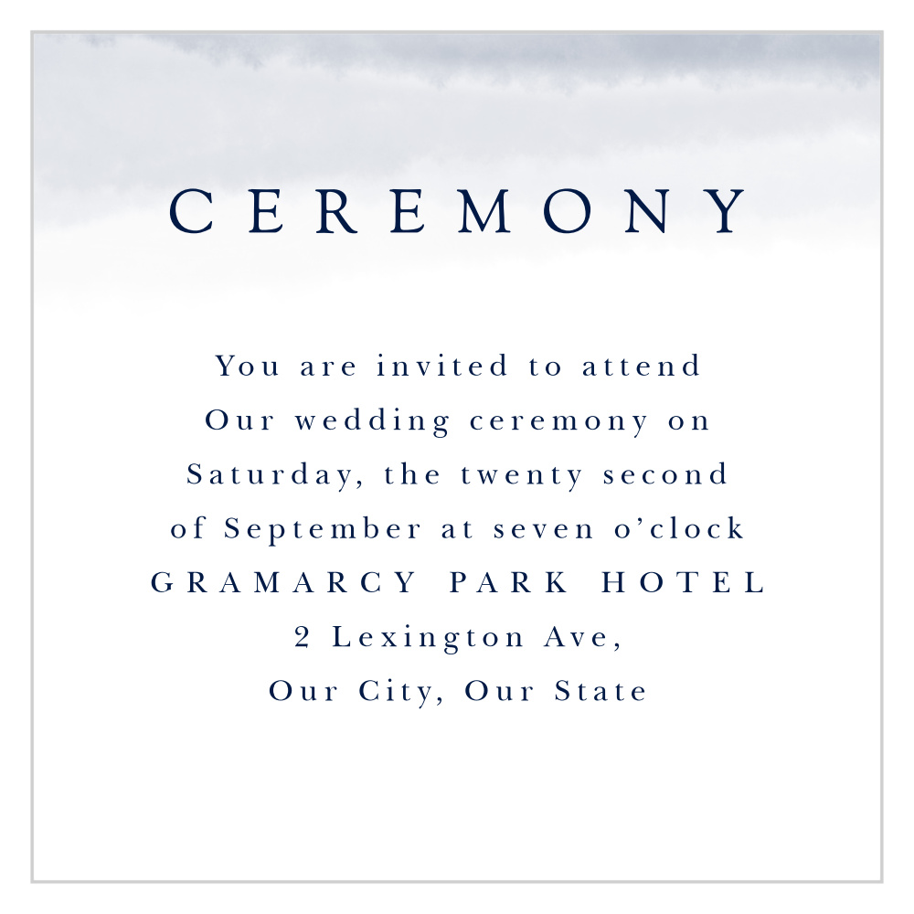 Majestic Views Ceremony Cards