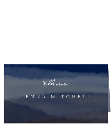Our Majestic Views Wedding Place Cards utilize the same gorgeous design and color scheme as several cards in the Vintage Views wedding suite.