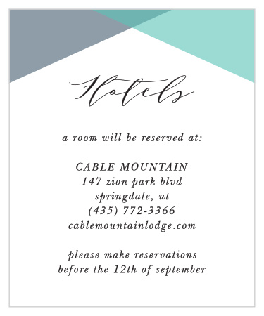 Recommend only the best local hotels to your guests with our stunning Geometric Apex Accommodation Cards