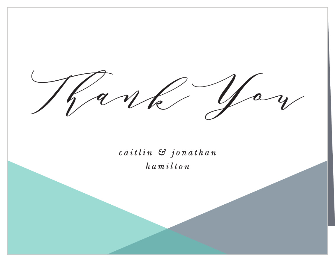 Geometric Apex Wedding Thank You Cards