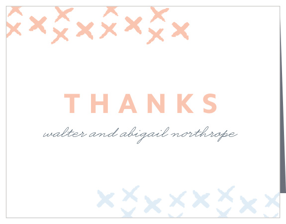 Our X & O Wedding Thank You Cards utilize the same gorgeous design and color scheme as several other cards in the X & O wedding suite. 