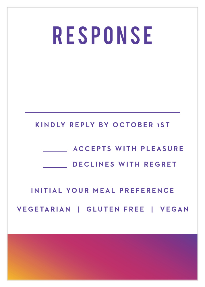 Rainbow Ombre Response Cards