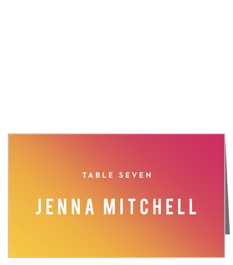 Rainbow Ombre Place Cards