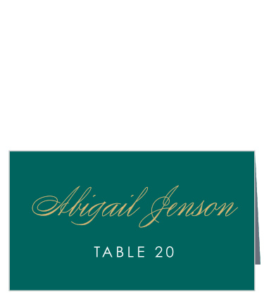 Our Emerald Facets Place Cards are classically beautiful.