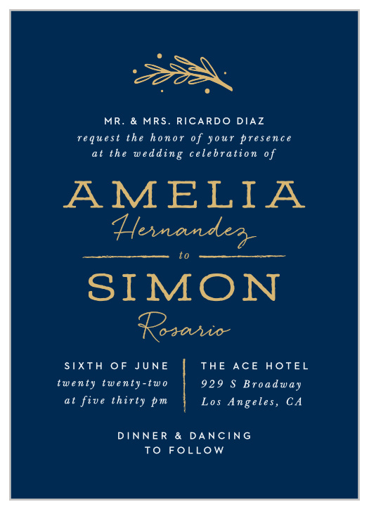 Enjoy the company of your friends and family when you use our Simply Botanical Wedding Invitations to invite them.