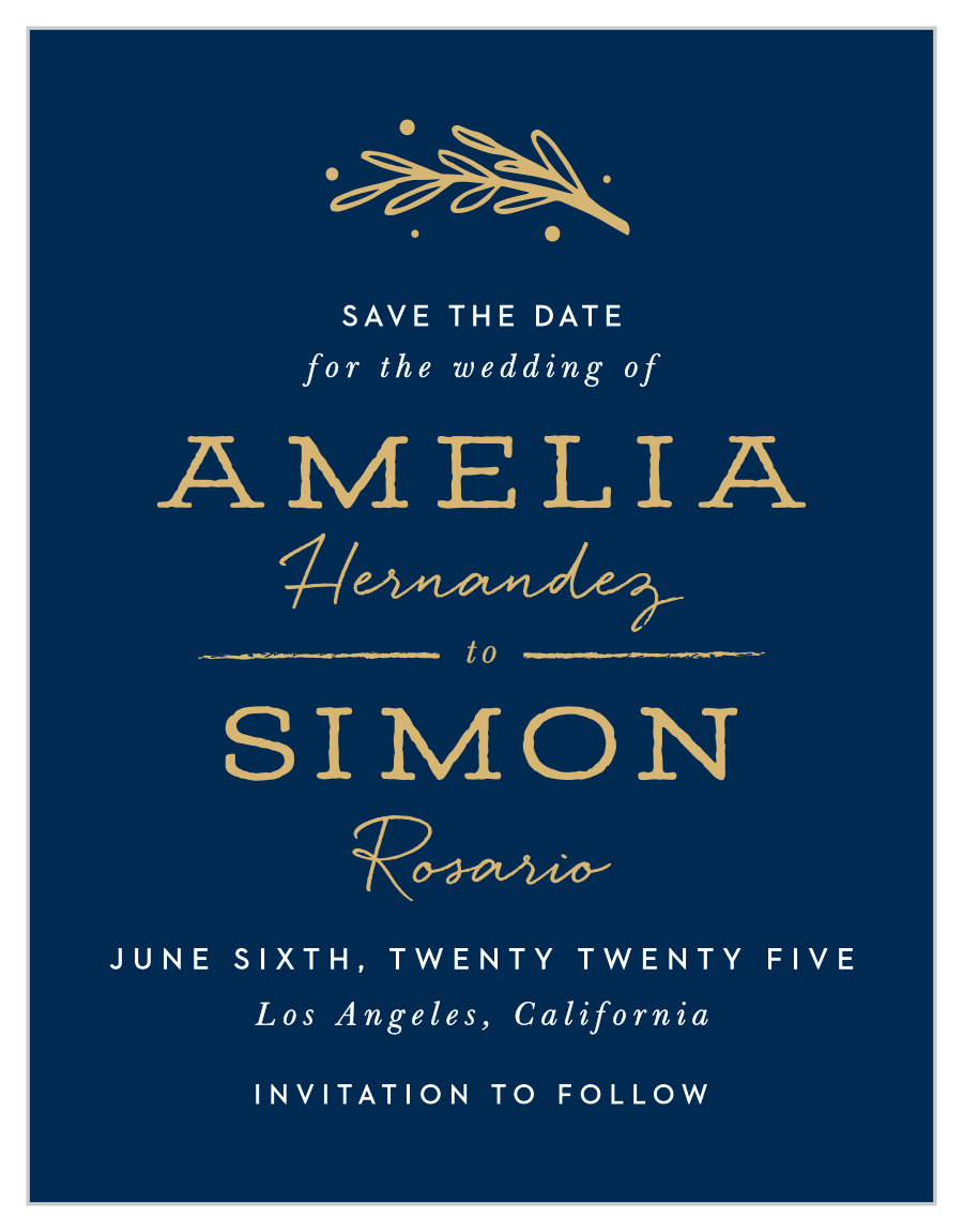 Simply Botanical Save the Date Cards