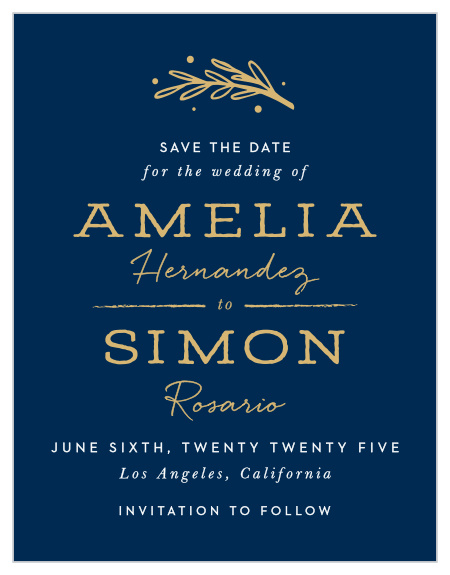 Our Simply Botanical Save-the-Date Magnets ensure that your loved ones mark their calendars well in advance of your special day.
