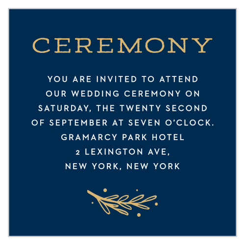 Our Simply Botanical Ceremony Cards utilize the same gorgeous design and color scheme as several other cards in the Simply Botanical wedding suite.