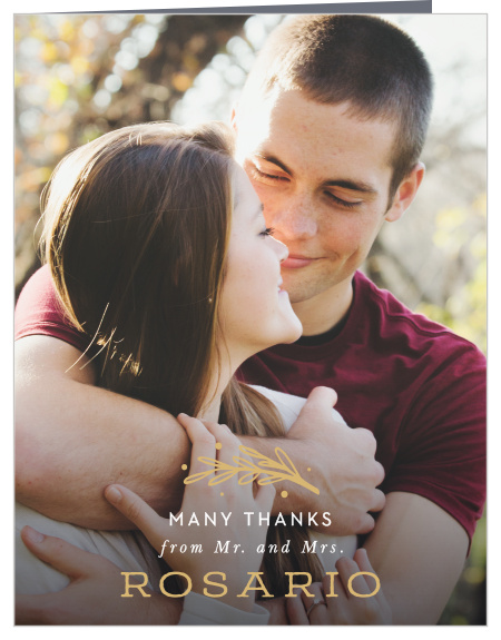 Our Simply Botanical Wedding Thank You Cards utilize the same gorgeous design and color scheme as several other cards in the Simply Botanical wedding suite. 