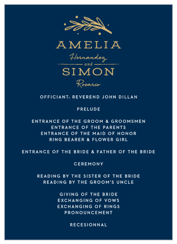 Our Simply Botanical Wedding Programs utilize the same gorgeous design and color scheme as several other cards in the Simply Botanical wedding suite.