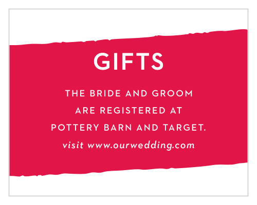 Our Torn Paper Registry Cards utilize the same gorgeous design and color scheme as several other cards in the Torn Paper wedding suite.