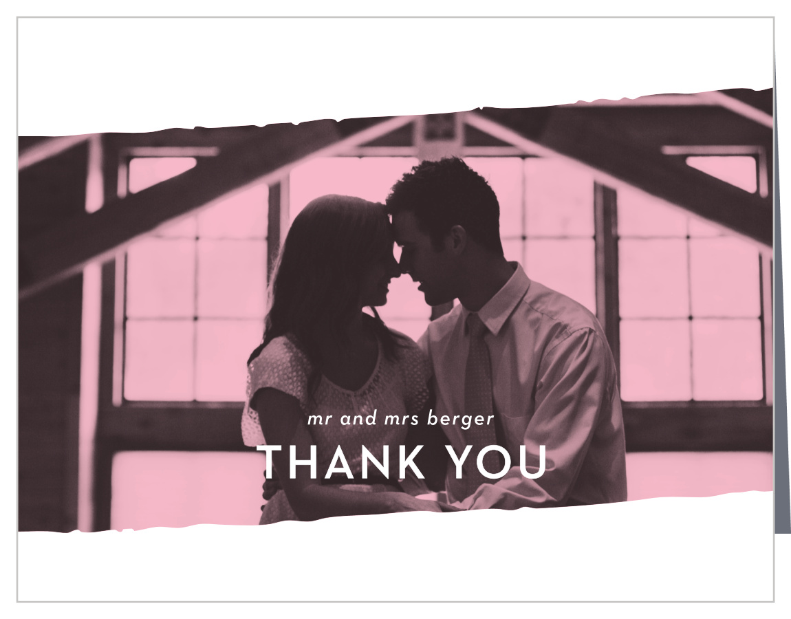 Torn Paper Wedding Thank You Cards