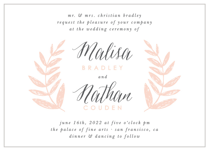 Wedding Wreath Save the Date Cards by Basic Invite