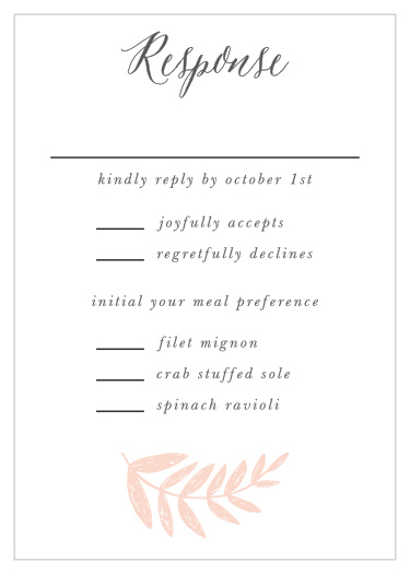 Wedding Wreath Response Cards