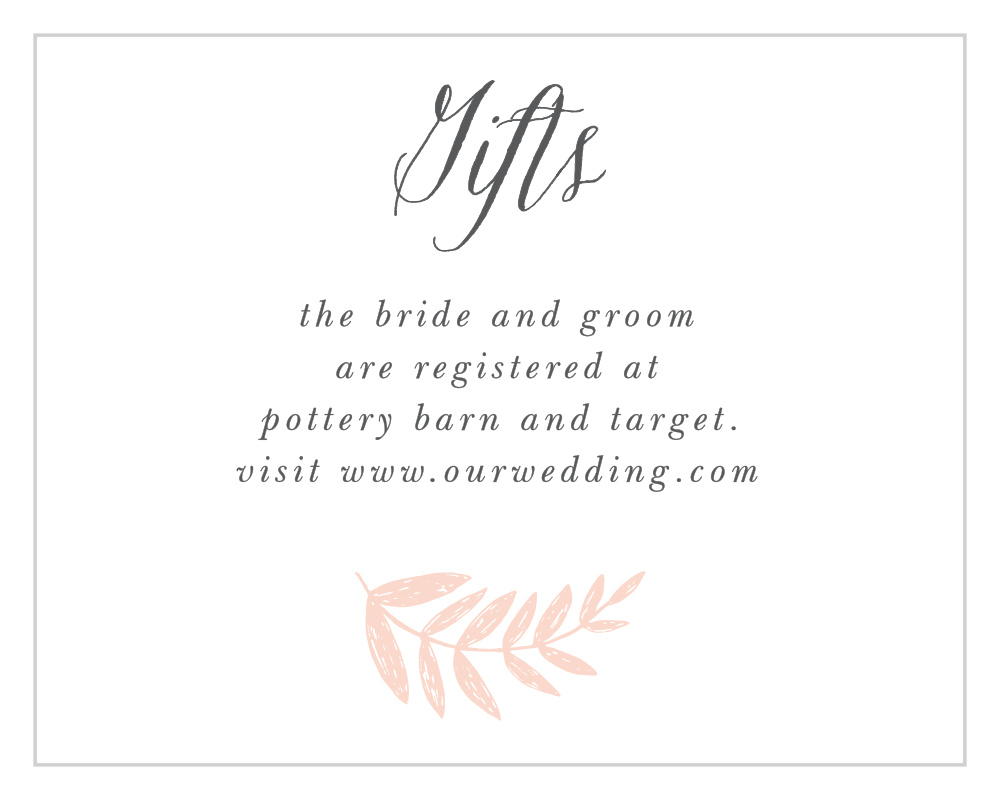Wedding Wreath Registry Cards