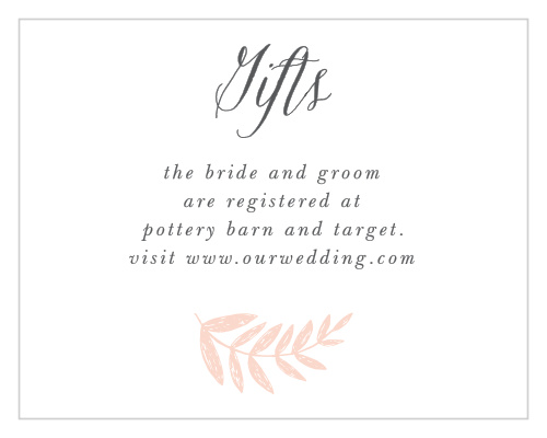 Wedding Wreath Registry Cards