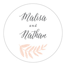 Our Wedding Wreath Wedding Stickers utilize the same gorgeous design and color scheme as several other cards in the Wedding Wreath wedding suite.