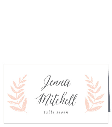 Our Wedding Wreath Place Cards utilize the same gorgeous design and color scheme as several other cards in the Wedding Wreath wedding suite.