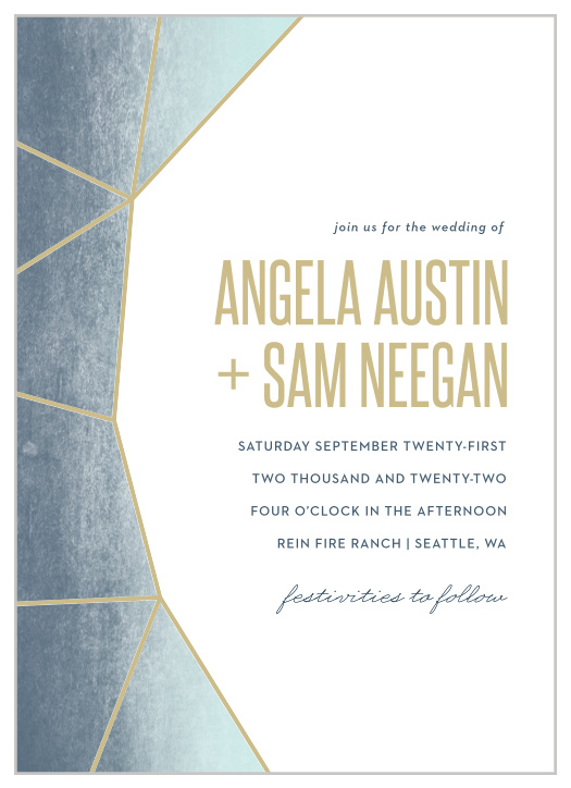 For a beautiful invitation befitting the elegance of your wedding plans, look no further than our Gleaming Gemstone Wedding Invitations.