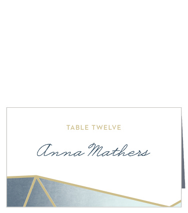 Personalize the Gleaming Gemstone Place Cards colors and fonts to coordinate with your wedding theme.