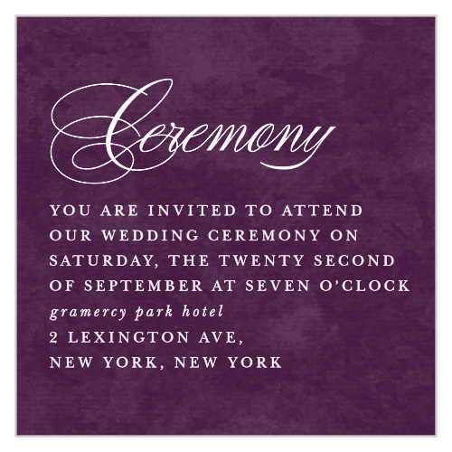 Invite your loved ones to your special ceremony with our In The Mood Ceremony Cards!