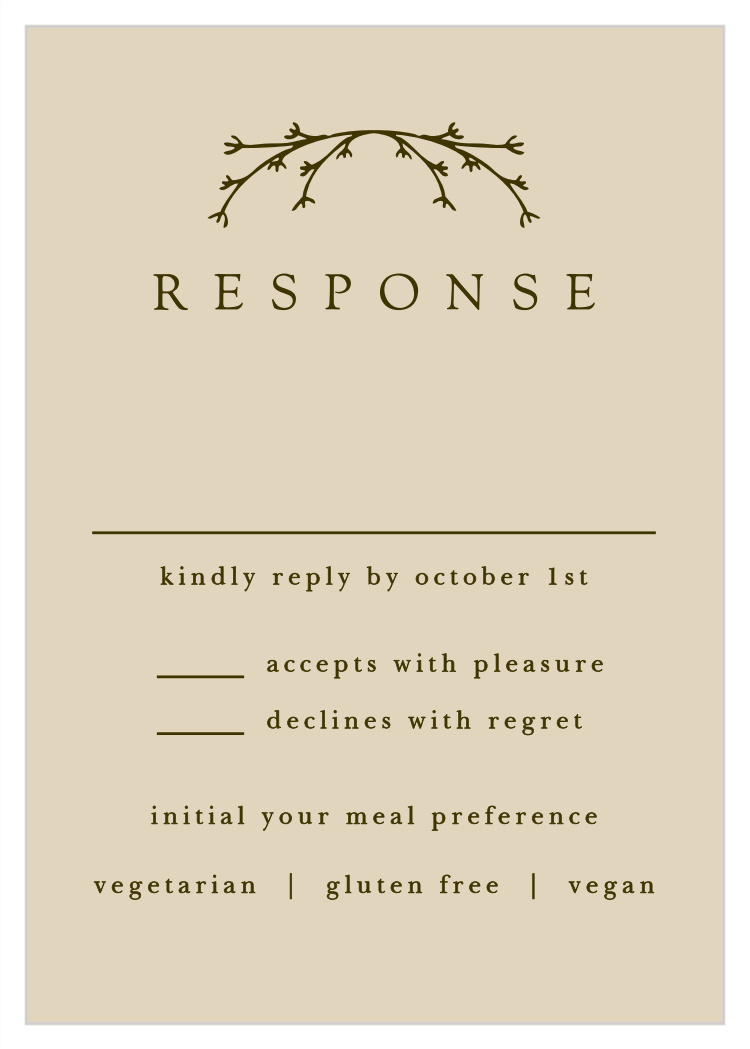 Charming Twig Response Cards