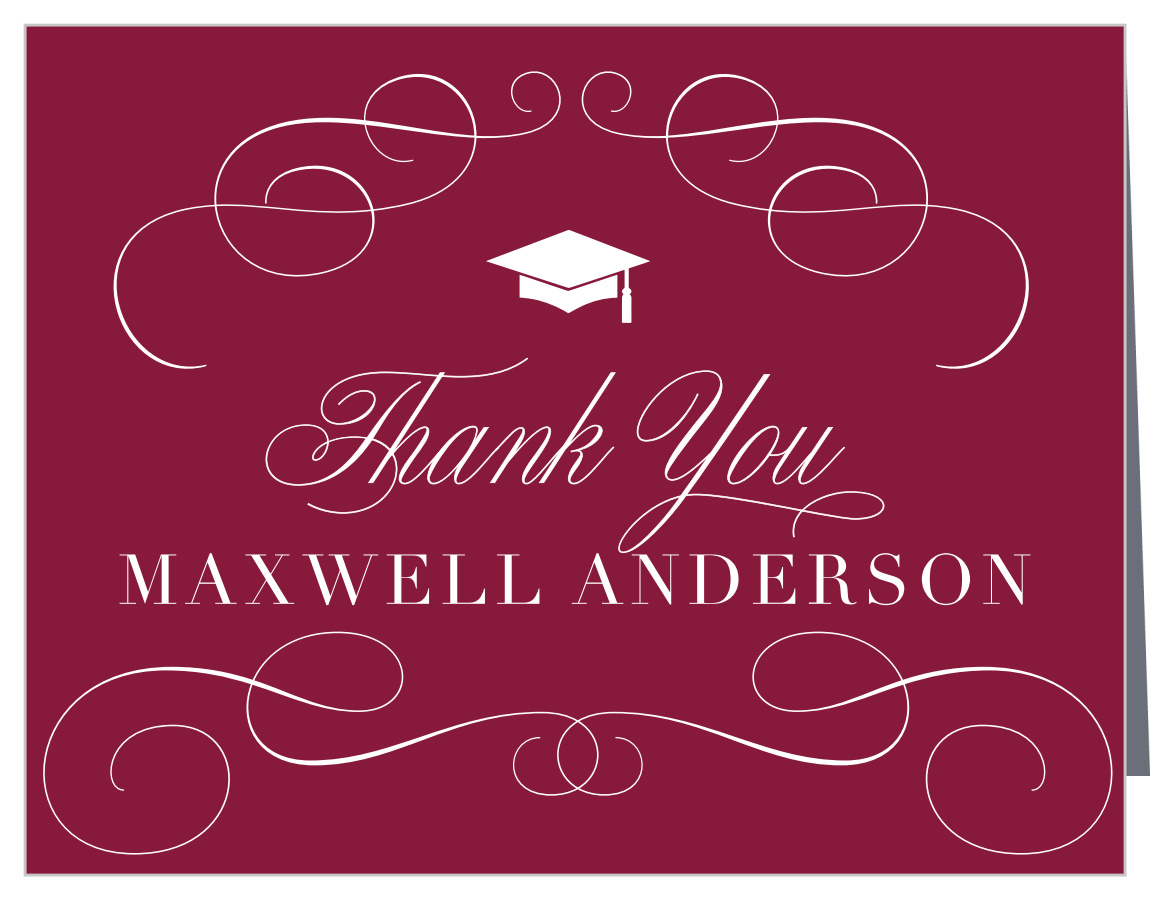 Swirling Success Graduation Thank You Cards