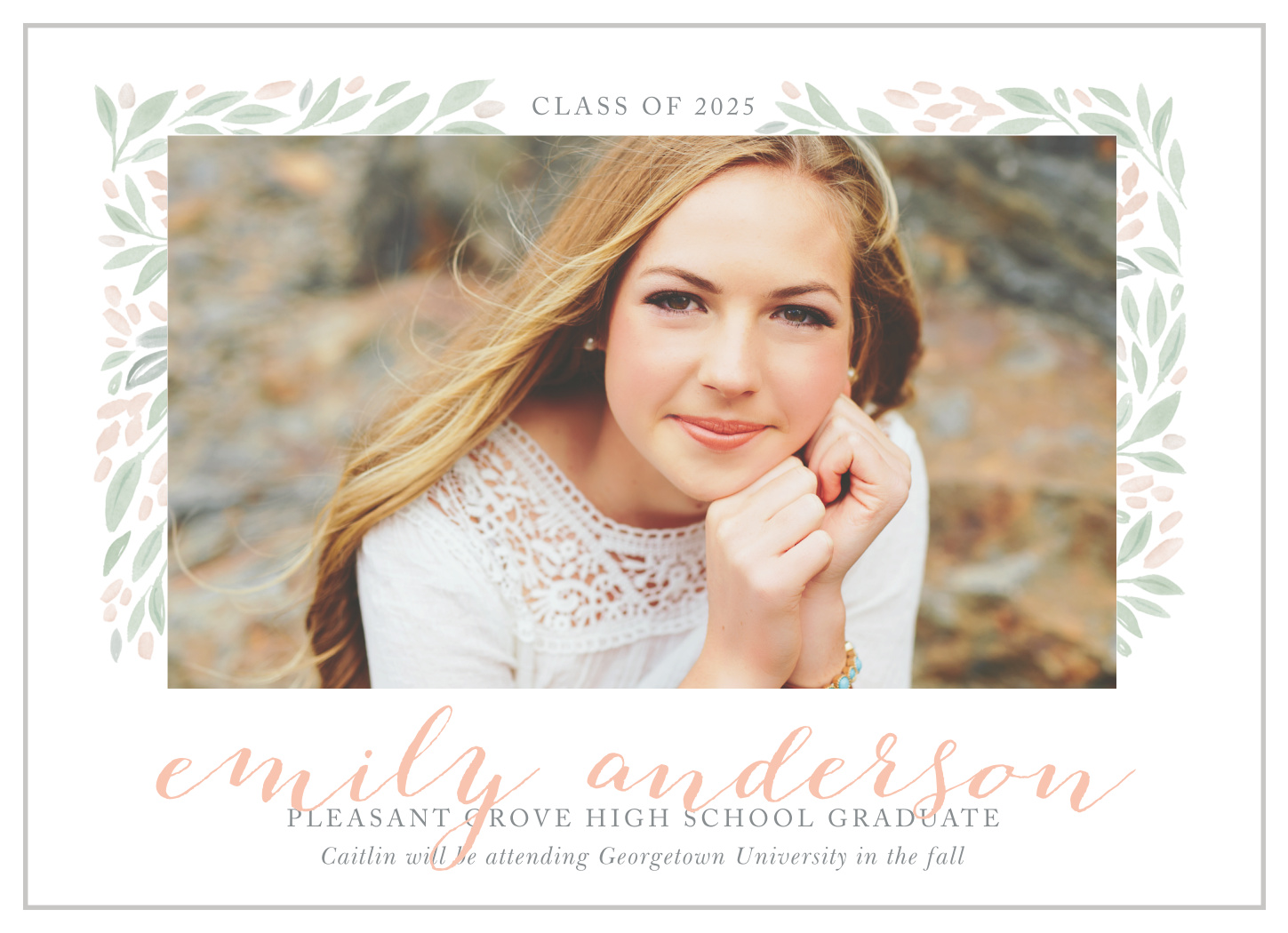 Botanical Frame Graduation Announcements