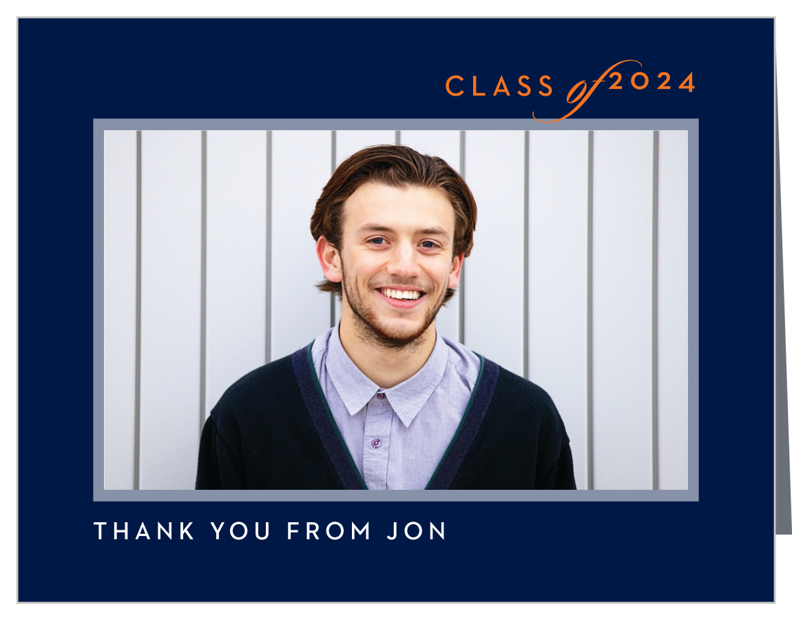 Class & Style Graduation Thank You Cards by Basic Invite