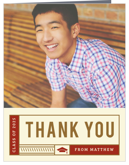 Our Classic Blocks Graduation Thank You Card gives you the opportunity to express your appreciation.
