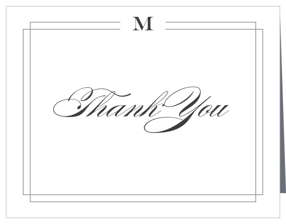 Our Grad Monogram Graduation Thank You Card says everything that you could possibly need to.