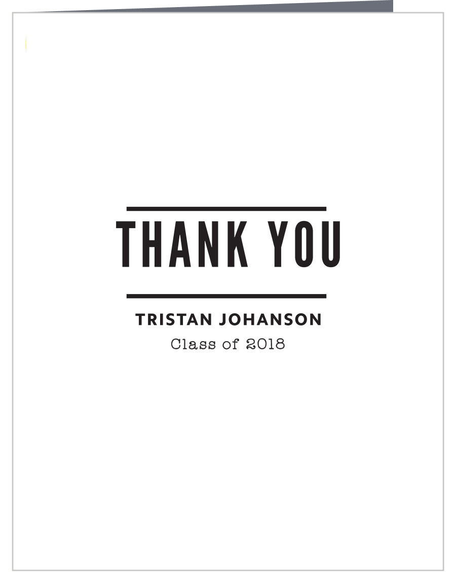 Stamped Year Graduation Thank You Cards