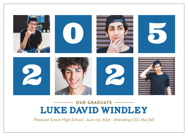 Build the announcement of your dreams with our Color Blocks Graduation Announcements.