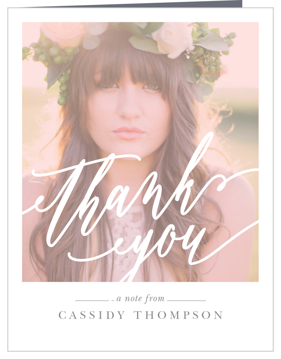 Color Overlay Graduation Thank You Cards
