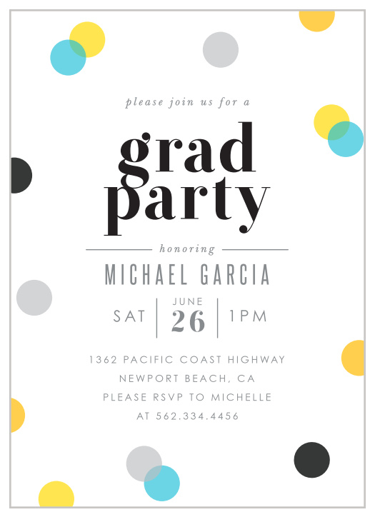 Our Big Confetti Graduation Party Invitations are a wonderful choice for your graduate! 