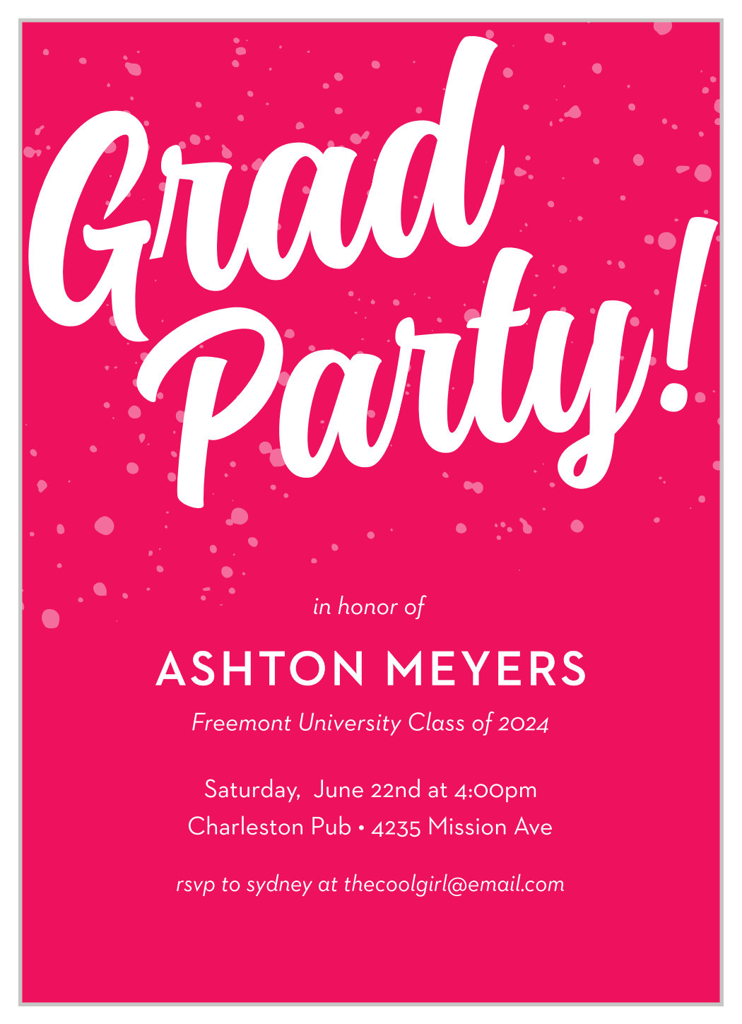 Artistic Graduation Invitations by Basic Invite