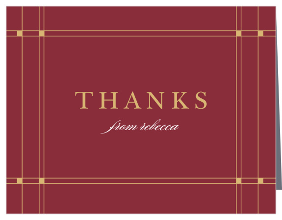 Express your appreciation in bright, shining gold foil with our Arts & Crafts Graduation Thank You Card.