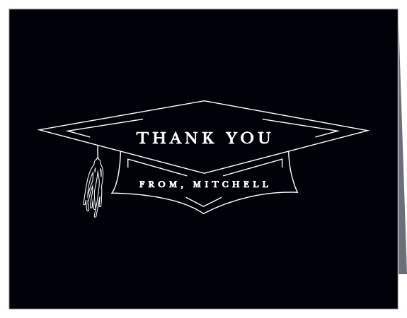 Our Counts & Corners Graduation Thank You Card is a great way to send out your appreciation!