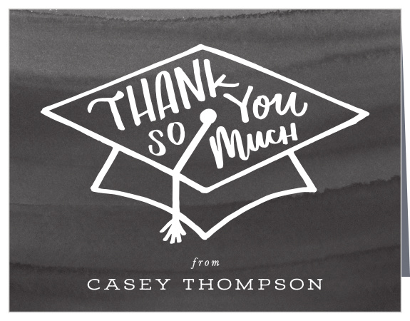 Our Hand Drawn Cap Graduation Thank You Card is a superb choice for your graduate! 