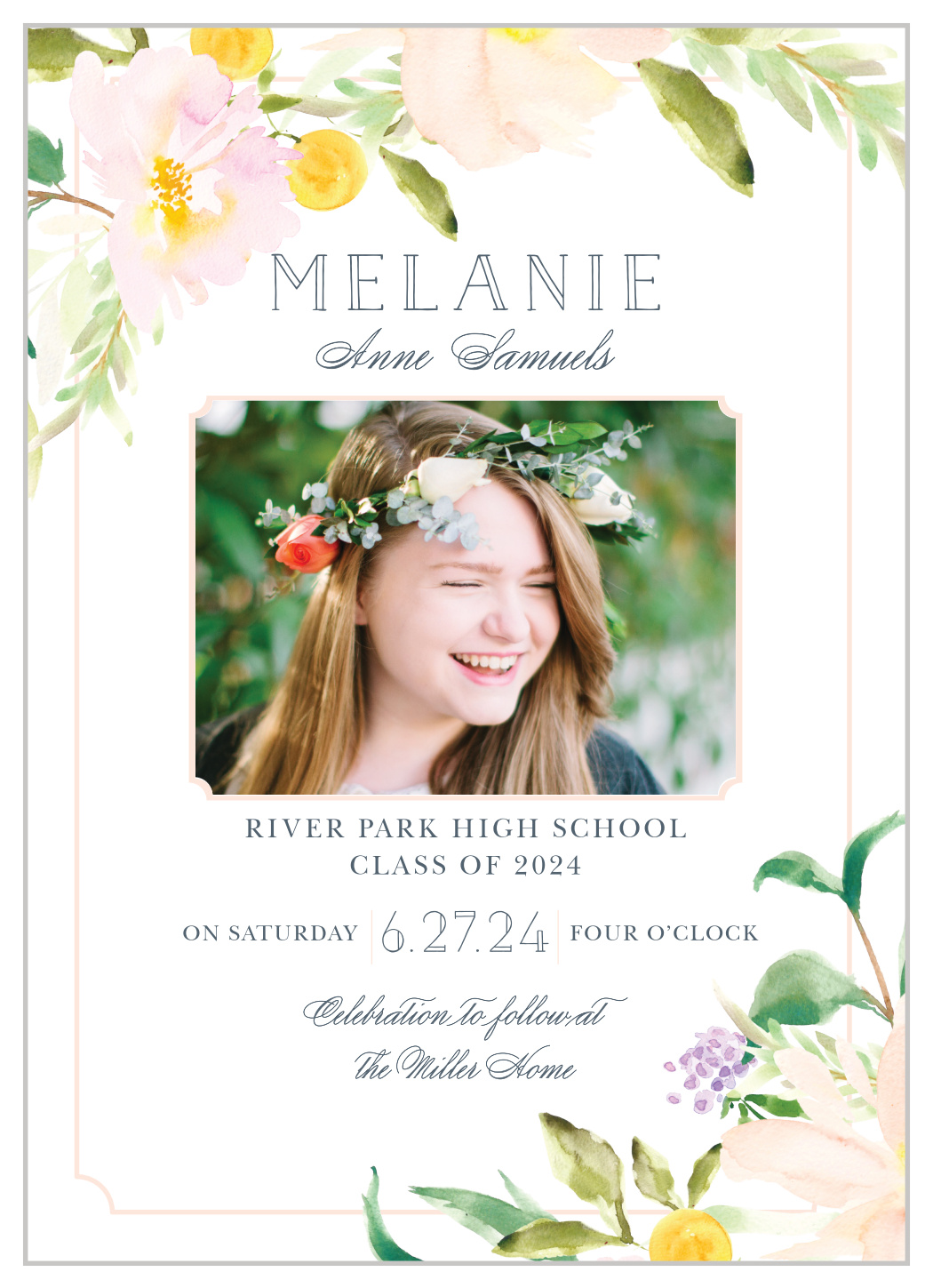 Melodious Melanie Graduation Invitations