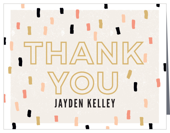 Finish off your celebrations with our exciting Confetti Class Graduation Thank You Card.