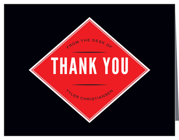 Show off your athletic accomplishments as well as your scholarly ones with our edge and modern Varsity Player Graduation Thank You Card!