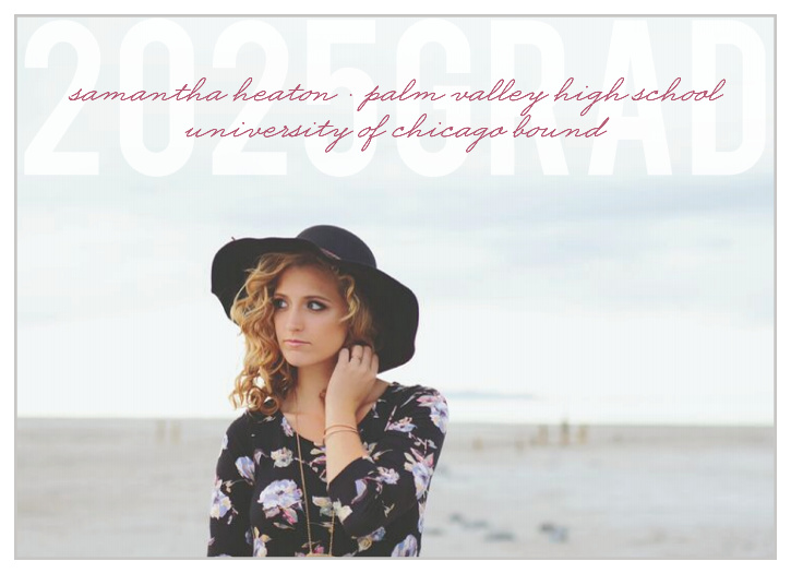 Let your photo be the main design for our Modern Year Graduation Announcements.