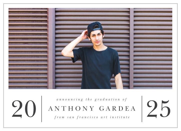 Our Modern Scholar Graduation Announcements are clean and classic.