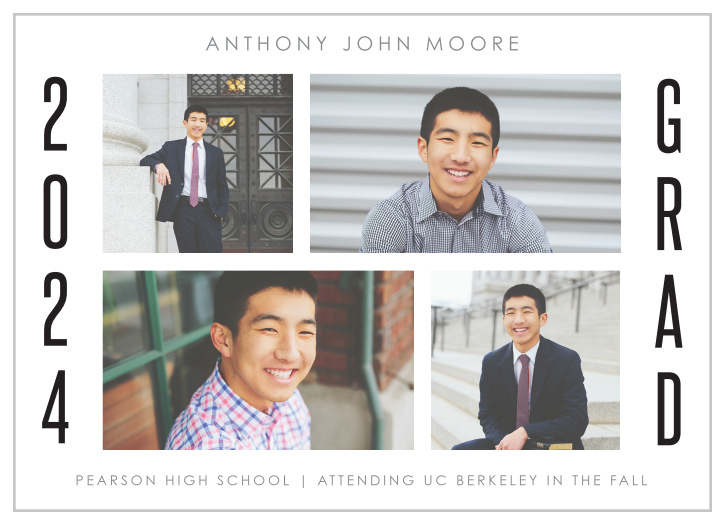 Choose our clean and simple Photo Play Graduation Announcements to send out to your loved ones. 