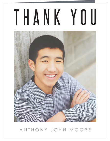 Choose our clean and simple Photo Play Graduation Thank You Card to send out to your loved ones.