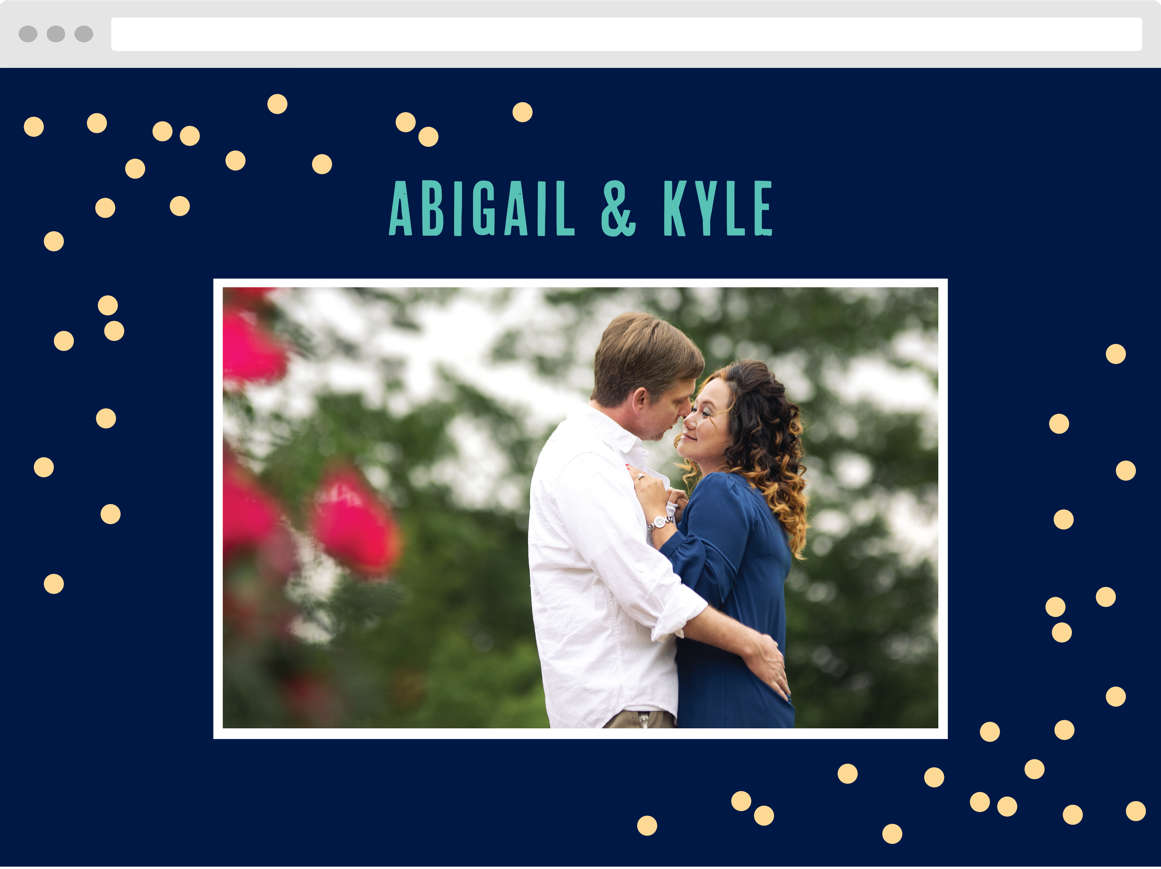 Color Pop Wedding Website