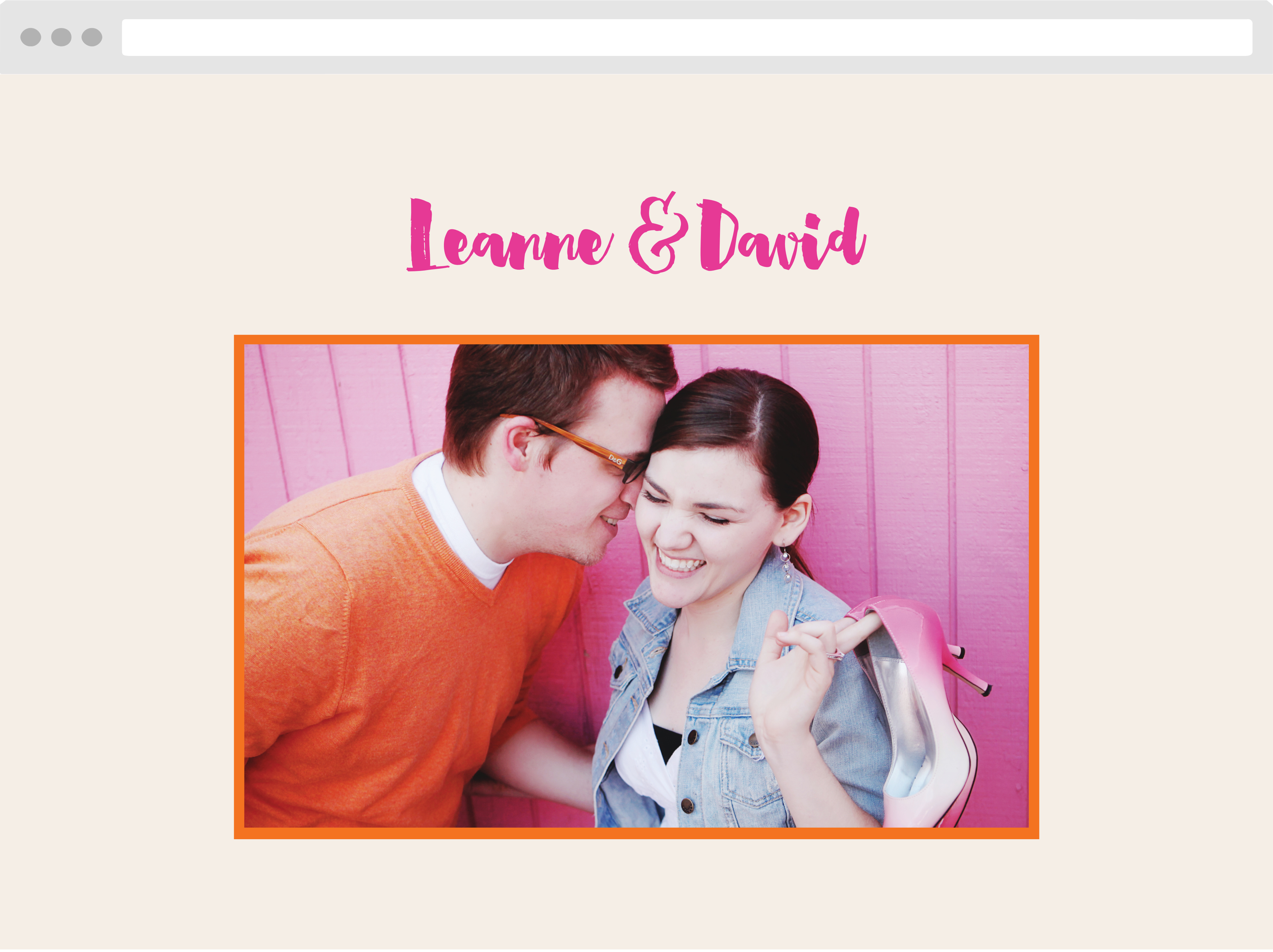 Bright Lettering Wedding Website