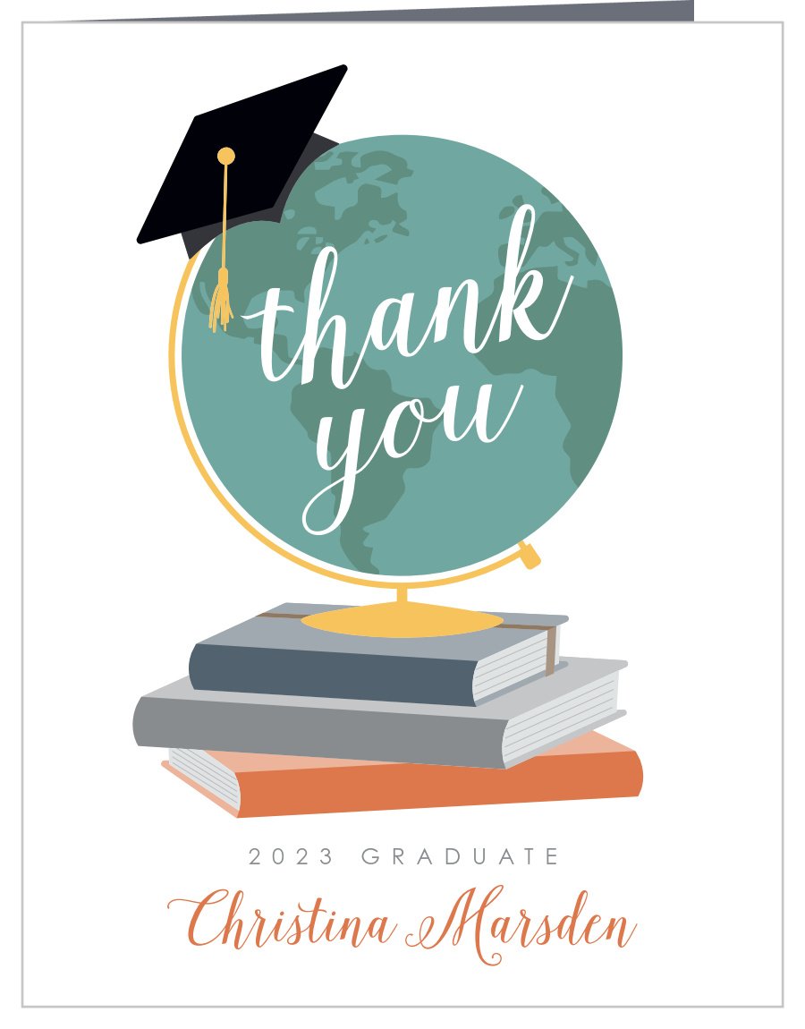 The Adventure Begins Graduation Thank You Cards